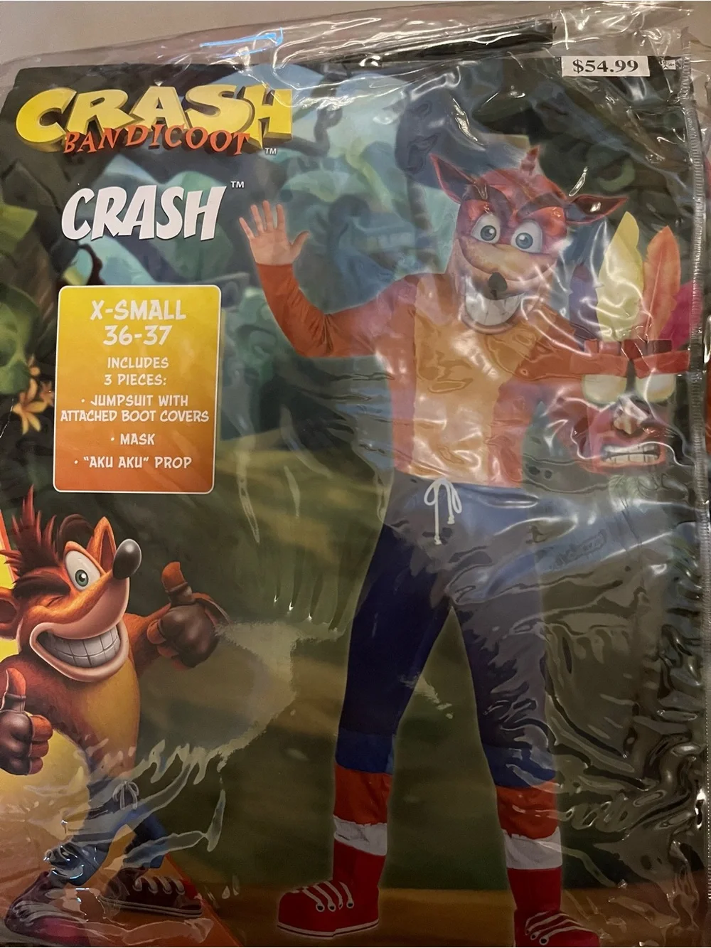 Kids Costume - Orange Masked Jumpsuit (X-Small)